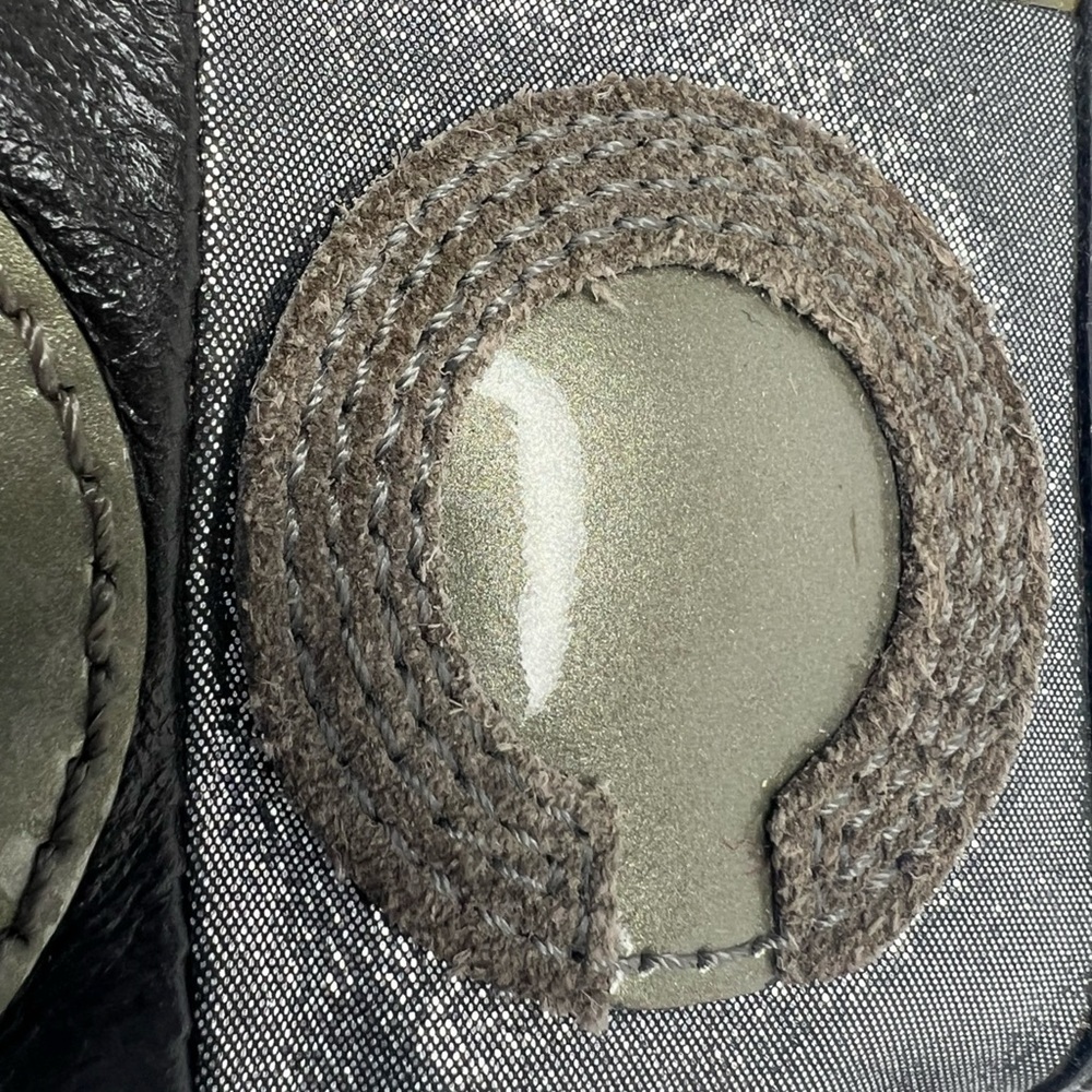 Coach Suede and Leather Pathwork Oversized Wristlet Bag - Picture 4 of 10